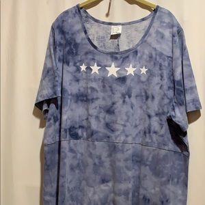 ROMANS LOUNGE WARE DRESS SZ XL? BLUE TYE DYE